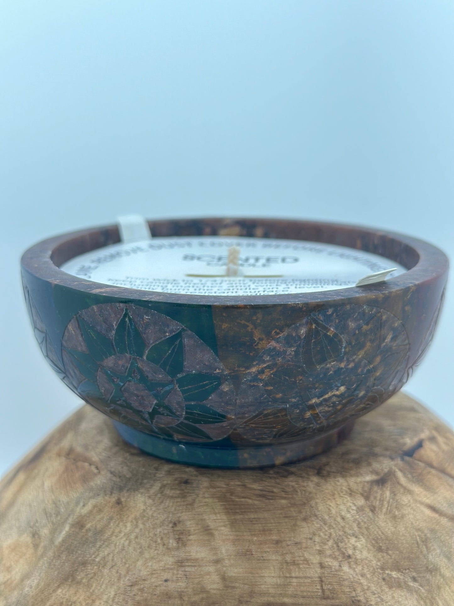 Oakmoss & Amber Wide Granite Stone Bowl