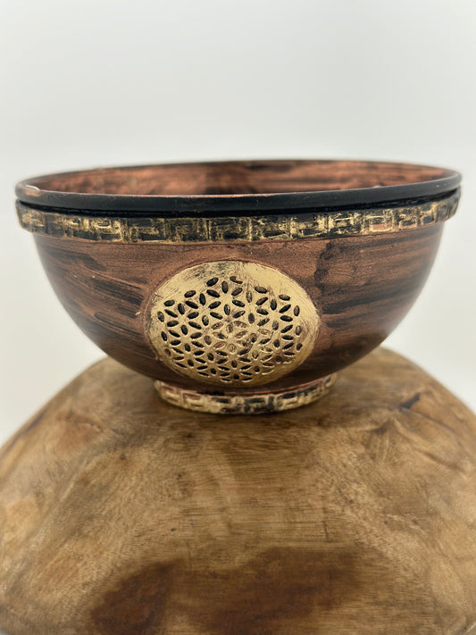 Ice Raspberry Med. Bronze Bowl